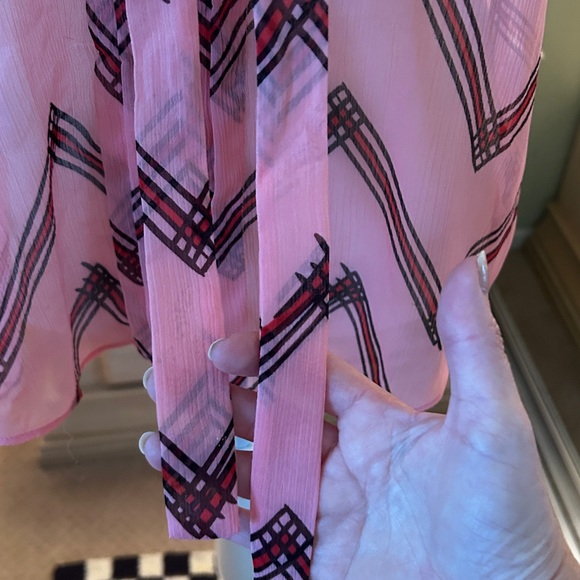 Emporio Armani Pink Patterned sheer top - Picture 4 of 11